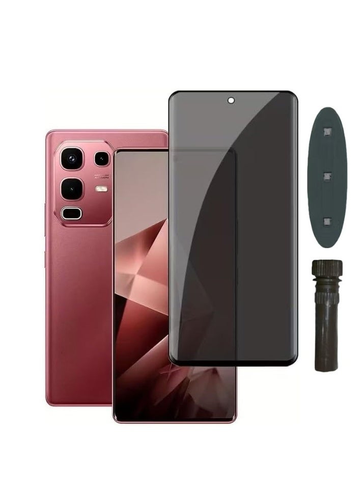 Privacy Screen Protector for Infinix Note 50S 5G UV Glass Fingerprint Reader Support 3D Curved Anti-Spy Tempered Glass Screen Protector - Image 1